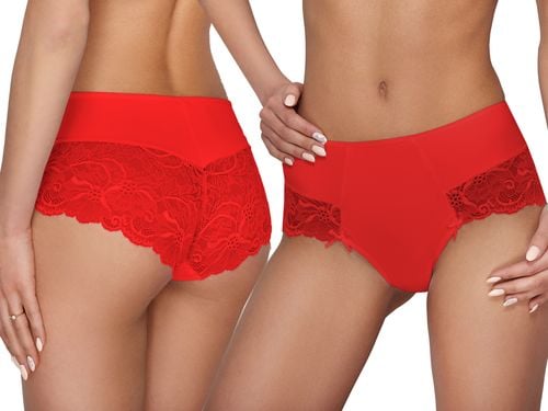 Ewana 084 Wysokie Szorty z Mikrofibry Czerwony XL na Arena.pl