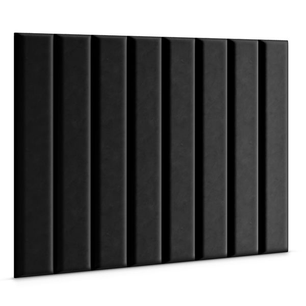 PANEL TAPICEROWANY CZARNY WEZGŁOWIE 3D 90cm x 15cm zdjęcie 3