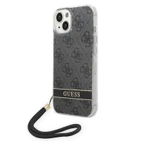 Etui Guess 4G Print Strap na iPhone 14 Plus - czarne