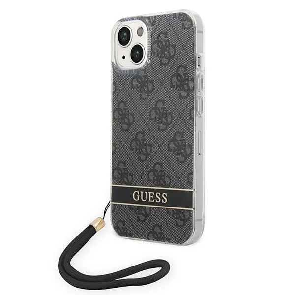 Etui Guess 4G Print Strap na iPhone 14 Plus - czarne zdjęcie 1
