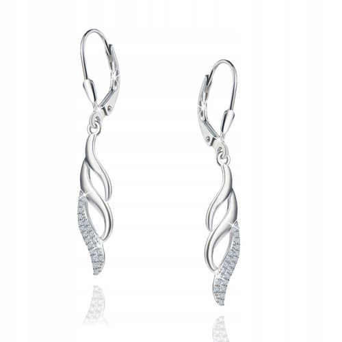 Srebrne kolczyki srebro długie wiszące kolczyki srebro rodowane oryginalne na Arena.pl