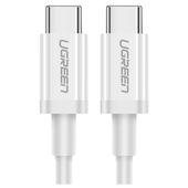 kabel usb-c do usb-c ugreen us264, 60w, 1.5m (biały)