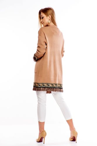 Sweter z frędzelkami - Beżowy U na Arena.pl