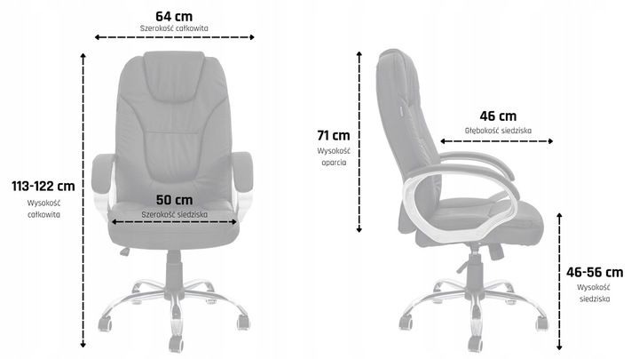 FOTEL BIUROWY OBROTOWY KRZESŁO BIUROWE OBROTOWE ERGONOMICZNY SKÓRZANY BRĄZ zdjęcie 5