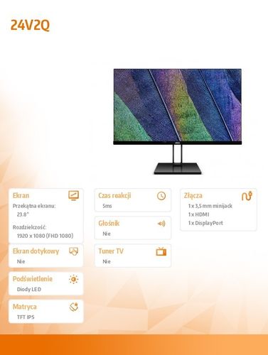 AOC Monitory 23.8 24V2Q IPS DP HDMI FreeSync na Arena.pl