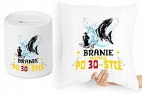 Na Urodziny 30 Zestaw Poduszka + Skarbonka Prezent Z Nadrukiem Ze Zdjęciem