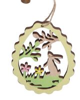 ZAJĄC ZAJĄCZEK WIELKANOCNY DREWNIANY JAJKO OZDOBA ZAWIESZKA