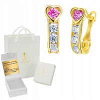 SREBRNE KOLCZYKI SERCA ANGIELSKIE CHRZEST KOMUNIA GRAWER POZŁACANE