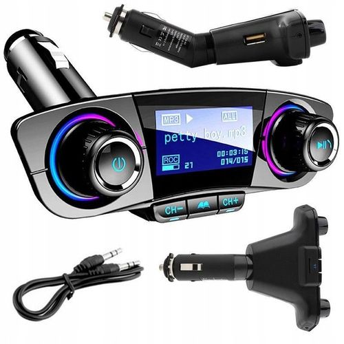 TRANSMITER FM BLUETOOTH 5.0 SD ŁADOWARKA USB LCD na Arena.pl