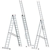 Drabina aluminiowa wielofunkcyjna 3x14 HIGHER na schody PRO + GRATIS