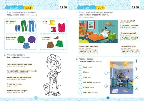 Język Angielski. Karty Pracy W Szkole I W Domu. Klasa 2 na Arena.pl