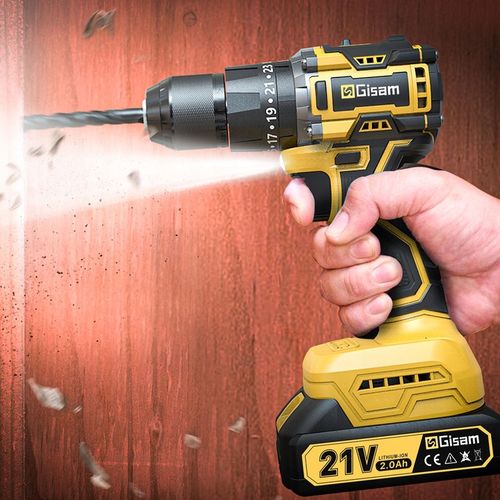 Zestaw bezszczotkowej wiertarki udarowej/wkrętarki 21V - 2 baterie + na Arena.pl