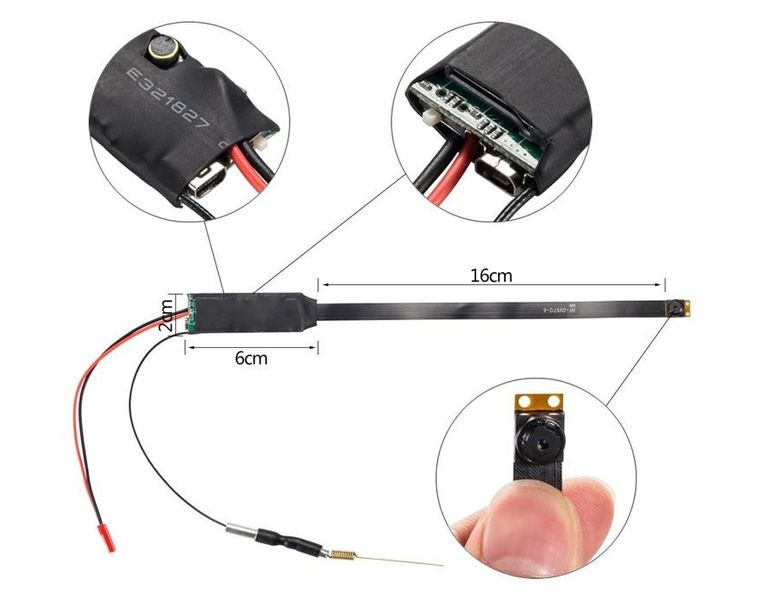 Mikro kamera szpiegowska HD WiFi 2p2p IP smartfon