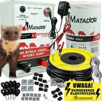 ZESTAW NA KUNY PASTUCH elektryczny Komplet na 4x Rynna rynny +Dach