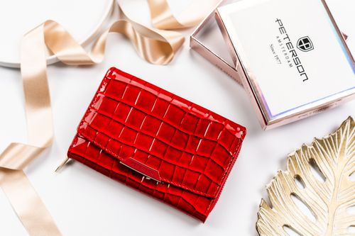 portfel damski z lakierowanej skóry ekologicznej - peterson na Arena.pl