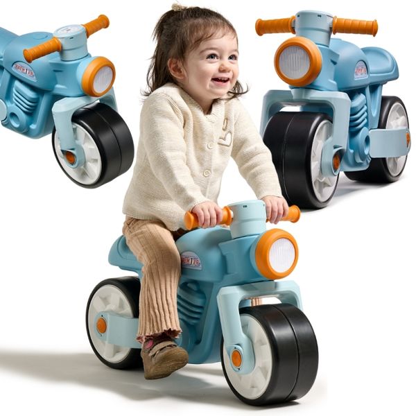 FALK Jeździk Biegowy Ciche Koła Motor Prem1er Retro Niebieski 1+ zdjęcie 1