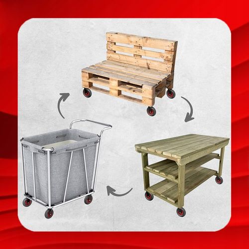 KÓŁKO OBROTOWE DO WÓZKA 200 mm DO 235 KG KOŁO JEZDNE GUMOWE BEZDĘTKOWE na Arena.pl