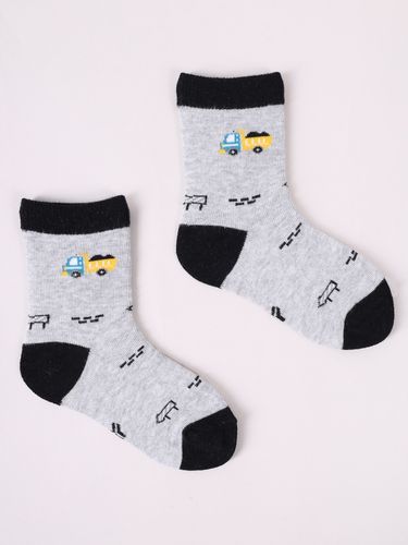Skarpety chłopięce skarpetki dziecięce pojazdy budowlane 3PAK 17-19 YOCLUB na Arena.pl