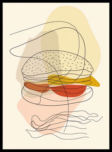 Plakat 40x55cm Cieniutki Burger zdjęcie 2