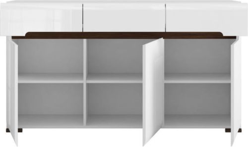 Komoda Biała Połysk Azteca Black Red White na Arena.pl