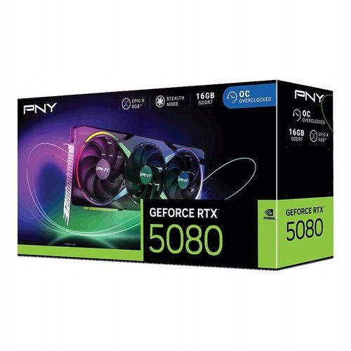 Karta graficzna PNY GeForce RTX 5080 ARGB EPIC-X RGB Overclocked 16GB GDDR7 na Arena.pl