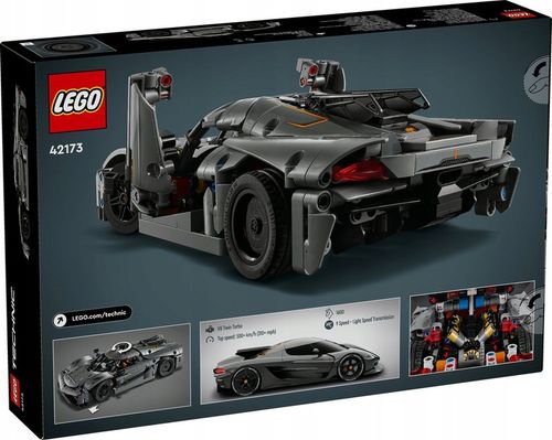 LEGO Technic 42173 Szary hipersamochód Koenigsegg Jesko Absolut na Arena.pl