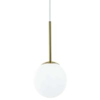 Okrągła LAMPA wisząca Bao I Gold IP44 Orlicki Design loftowa OPRAWA szklana kula ZWIS do łazienki ball IP44 złoty biały