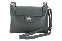 Torebka damska skórzana crossbody - Zielona ciemna