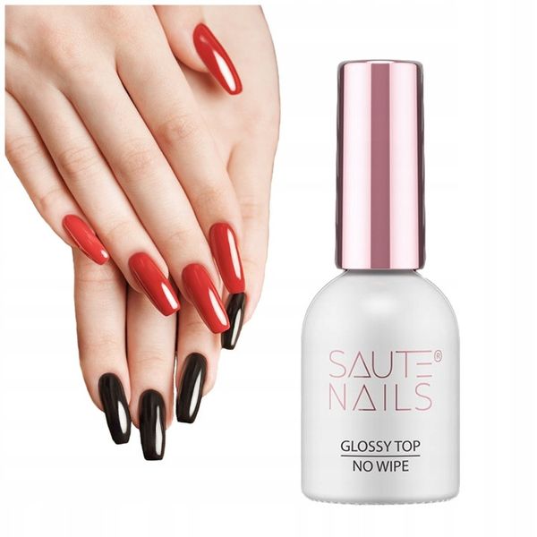 Saute Nails Glossy Top No Wipe Do Paznokci 8ml zdjęcie 1