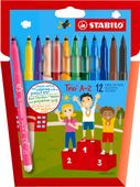stabilo trio flamastry etiu kartonowe 12szt 5629