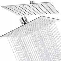 KWADRATOWA DESZCZOWNICA NATRYSKOWA CIENKA PRYSZNICOWA RUCHOMA SLIM