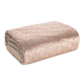 Narzuta Luiz 3 różowa 170x210 cm welur pikowana hot press