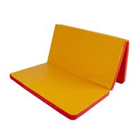 materac gimnastyczny Gamma 150x100 trzyczęściowy 8 cm czerwono-żółty