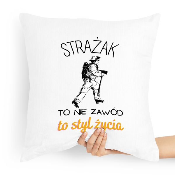Poduszka Prezent Dla Strażaka Strażak To Nie Zawód Z Nadrukiem Ze Zdjęciem zdjęcie 1