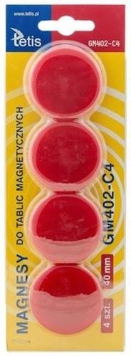 magnesy do tablic 40mm/4 czerwone 5408 na Arena.pl