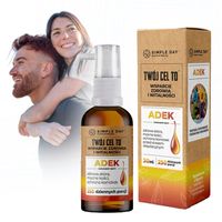 ADEK 250 PORCJI Wit. A 800µg Wit. D 50µg (2000 IU) Wit. E 12mg Wit. K 75µg