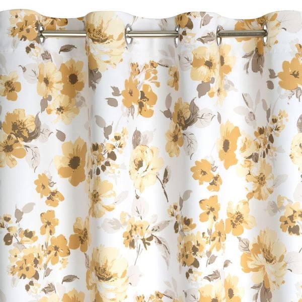 Zasłona gotowa na przelotkach CAREN 140x250 Eurofirany biało/beżowa zdjęcie 4