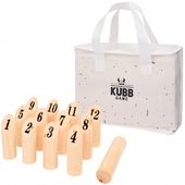 KRĘGLE SKANDYNAWSKIE KUBB ZESTAW Z TORBĄ GRA NA ZEWNĄTRZ DLA DZIECI 3+