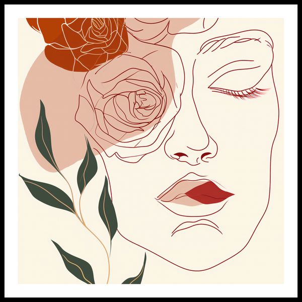 Plakat 60x60cm Beż i Twarz zdjęcie 3