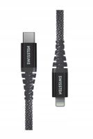 2 x KABEL SWISSTEN KEVLAR USB-C/LIGHT 1.5m Antracyt