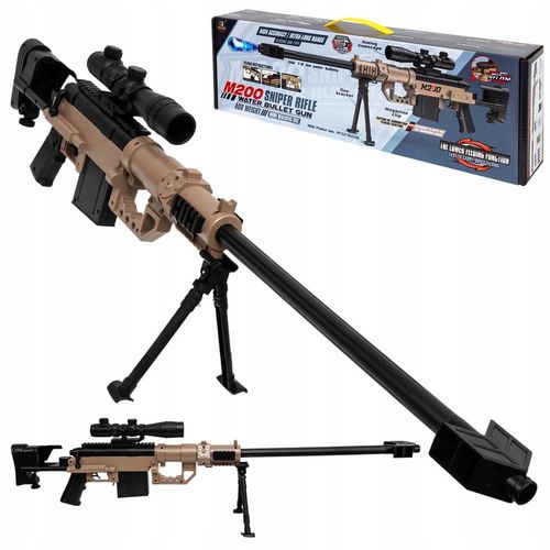 KARABIN SNAJPERSKI DLA DZIECI KULKI ŻELOWE SNAJPER PISTOLET LUNETA 16X M200 na Arena.pl