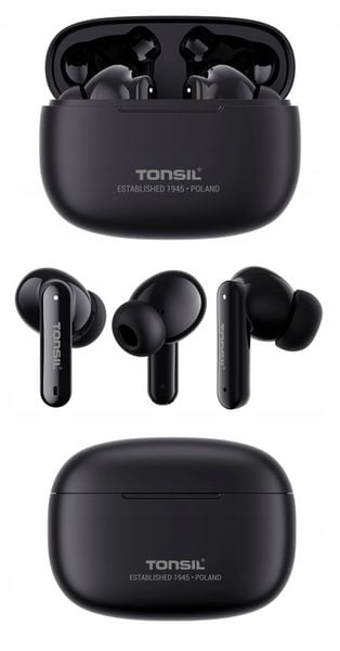 Słuchawki Bezprzewodowe TONSIL T50 BT CZARNE Bluetooth Dokanałowe IPX5 V5.3 zdjęcie 5