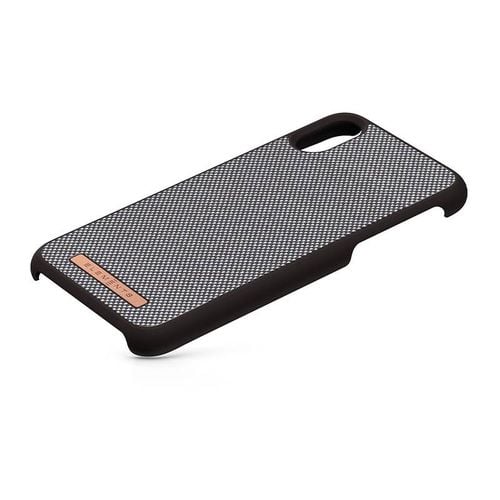 Materiałowe etui iPhone Xs X (Dark Brown Pattern 1) na Arena.pl