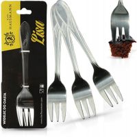 KPL. WIDELCZYKÓW DO CIASTA LISA 3SZT STAL NIERDZEWNA, ELEGANCJA, DO TORTU