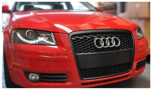 NOWY Grill Atrapa RS LOOK Audi A3 8P Od 2005 Do 2008 POŁYSK PLASTER MIODU na Arena.pl