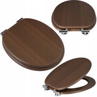 Deska Sedesowa Uniwersalna MDF wolno opadająca brązowa wytrzymała stylowa