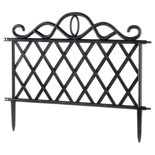 Płotek ogrodowy czarny 48x27 cm 8 szt. na Arena.pl
