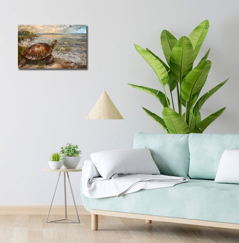 Obraz 50x30cm Nadmorski Żółw na Arena.pl