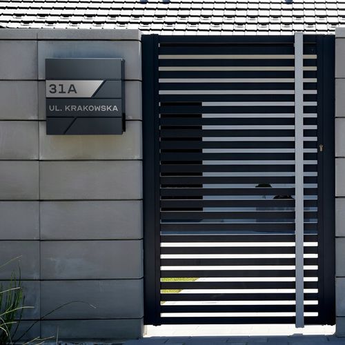 SKRZYNKA POCZTOWA NA LISTY POCZTĘ ANTRACYT + NAPIS Z ADRESEM ULICA NUMER na Arena.pl