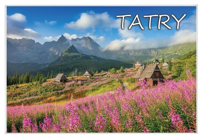 Tatry fiolet - magnes szklany zdjęcie 1